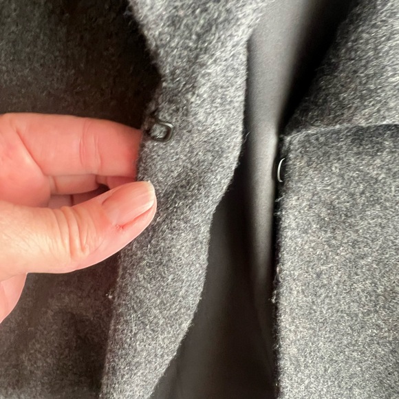 Trouvé sleeveless wool blend long vest jacket with lapel and hook closure Large - Picture 11 of 14